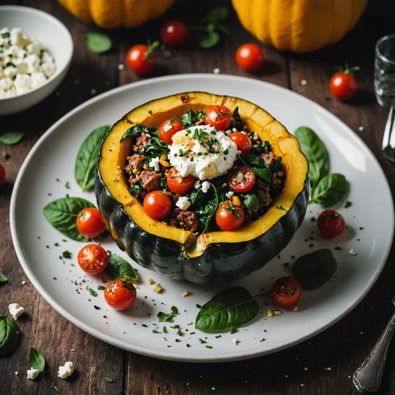 Breakfast Stuffed Acorn Squash calories and nutrition facts