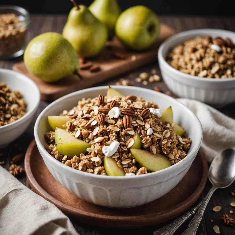 Cardamom Pear Breakfast Crumble