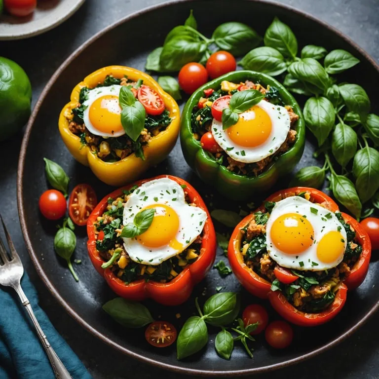 Caveman's Breakfast Stuffed Peppers calories and nutrition facts