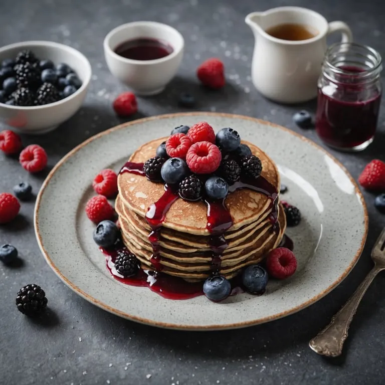 Climatarian Buckwheat Pancakes with Berry Compote calories and nutrition facts