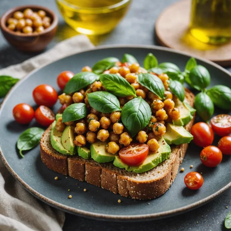 Crispy Chickpea and Avocado Toast calories and nutrition facts