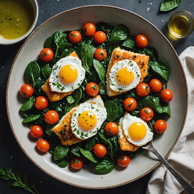 Crispy Cod and Spinach Breakfast Skillet calories and nutrition facts