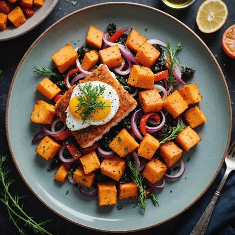 Crispy Cod and Sweet Potato Hash calories and nutrition facts
