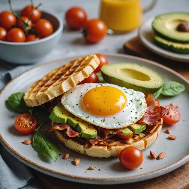 Keto Breakfast Chaffle Sandwich calories and nutrition facts