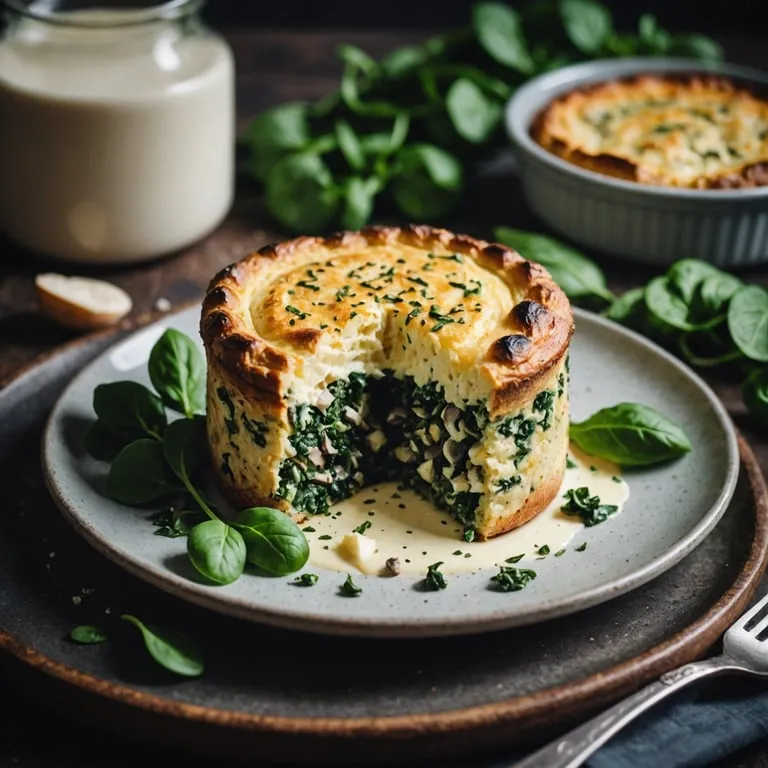 Keto Mushroom and Spinach Breakfast Soufflé calories and nutrition facts