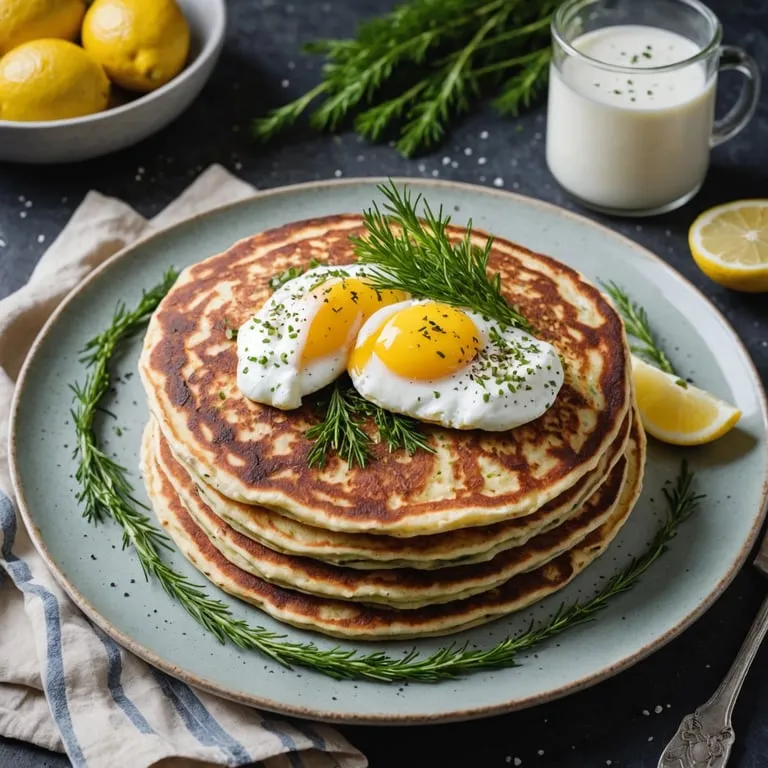 Lemon Dill Smoked Mackerel Pancakes calories and nutrition facts