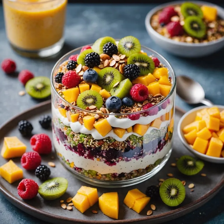 Rainbow Quinoa Breakfast Parfait calories and nutrition facts