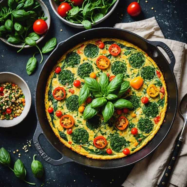 Seasonal Veggie Frittata with Herb Quinoa calories and nutrition facts