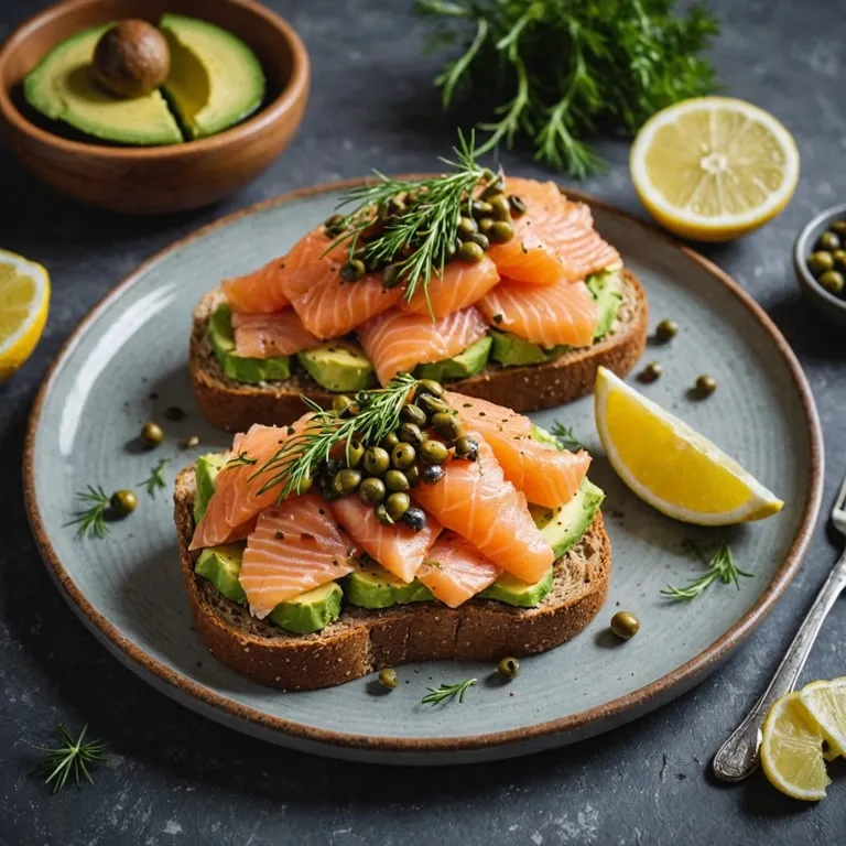 Smoked Salmon Avocado Toast calories and nutrition facts