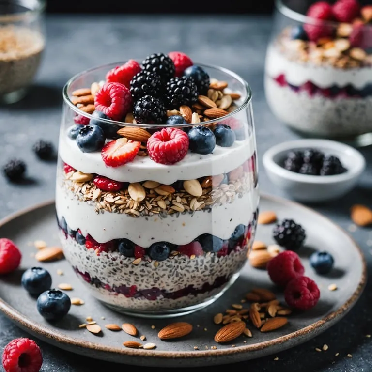 Vegan Coconut Chia Breakfast Parfait calories and nutrition facts